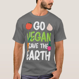 Go Vegan Räddar planetet Veganism Life Funny Vget T Shirt
