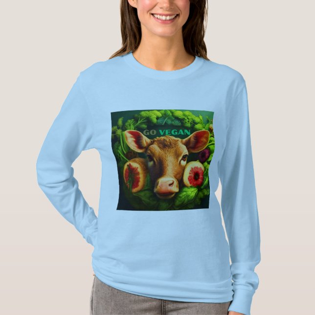 Go Vegan Spara Animals T Shirt (Framsida)