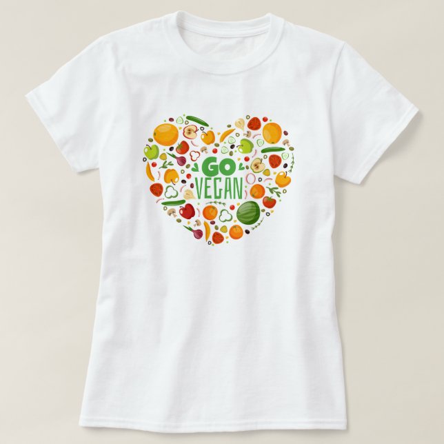 Go Vegan T-Shirt (Design framsida)