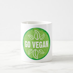 Go Vegan, vegan, veggie, vegetarian. Kaffemugg