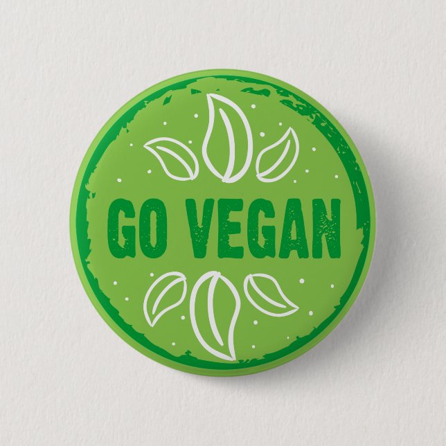 Go Vegan, vegan, veggie, vegetarian. Knapp (Framsida)