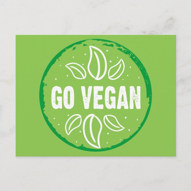 Go Vegan Vykort (Framsida)