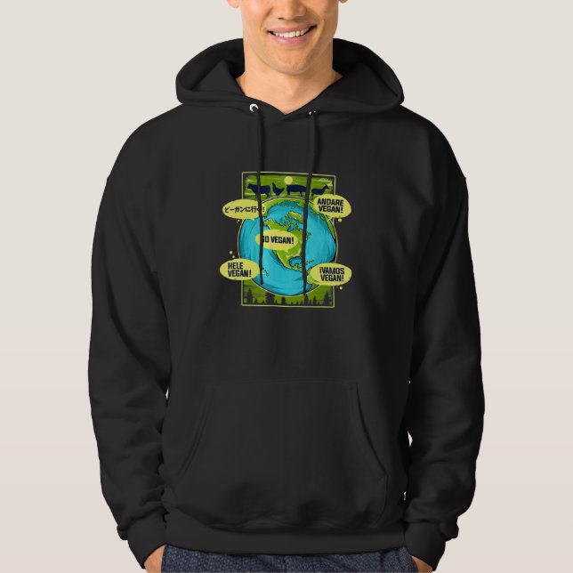 Go Vegan Worldwide Hoodie (Framsida)