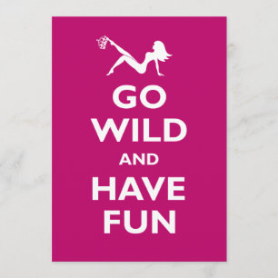 Go Vild Bachelorette Party-inbjudningar Inbjudningar