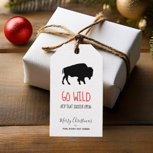 Go Vild Black Buffalo Black and White Play ID602 Presentetikett