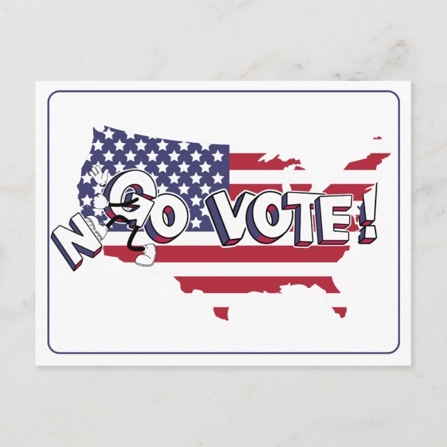 Go Vote! Wahlaufforderungs Vykort (Framsida)
