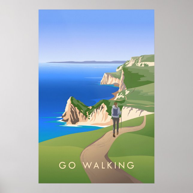 Go Walking Travel Poster (Framsidan)
