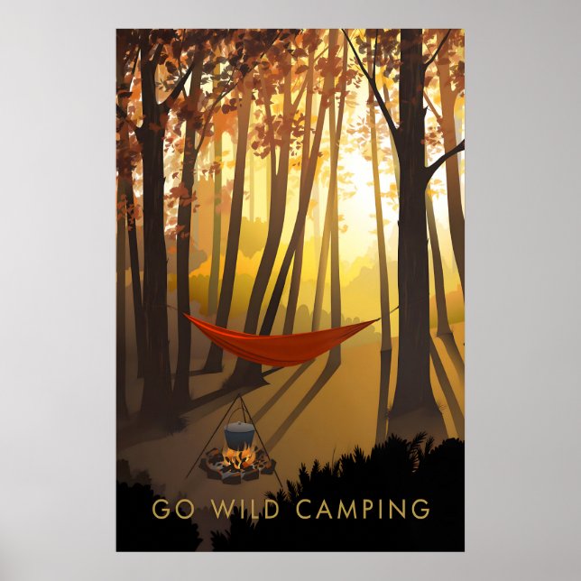 Go Wild Camping Travel Poster (Framsidan)