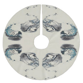 Go With the Flow - Acrylic Pouring Julgransmatta Borstad Polyester