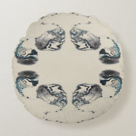 Go With the Flow - Acrylic Pouring Rund Kudde