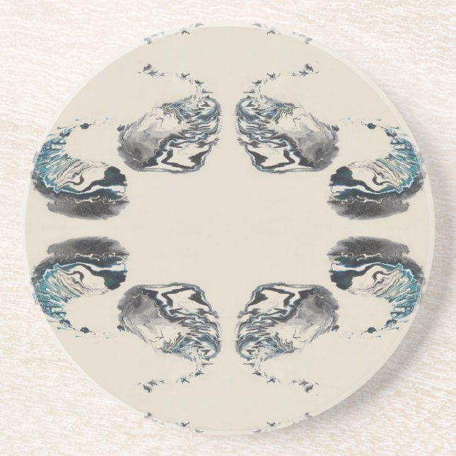 Go With the Flow - Acrylic Pouring Underlägg (Framsidan)