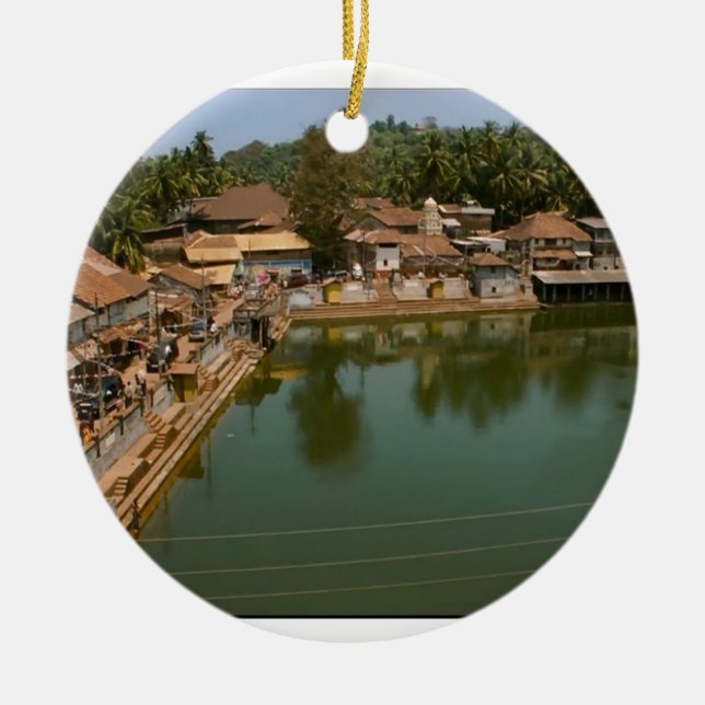 GOA INDIEN ASIEN JULGRANSPRYDNAD KERAMIK (Framsidan)