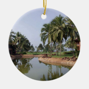 Goa Indien Julgransprydnad Keramik