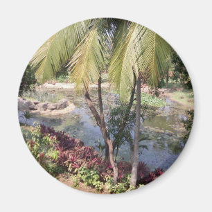 Goa Indien trädgård Magnet