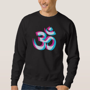 Goa Om Psytrance Rave Techno Trippy Edm Festival H Lång Ärmad Tröja