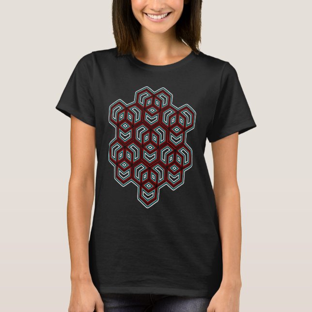Goa Party Psy Trance Festival Holy Geometry Tattoo T Shirt (Framsida)