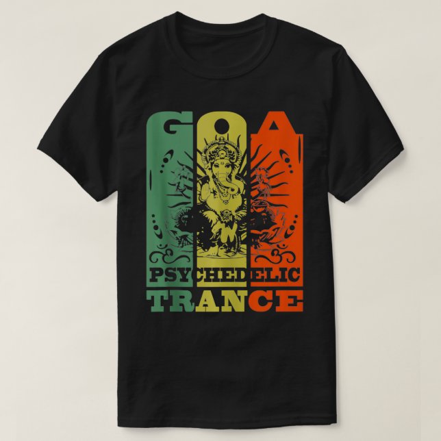 Goa Psychedelic Trance Ganesha OM Psytrance T Shirt (Design framsida)