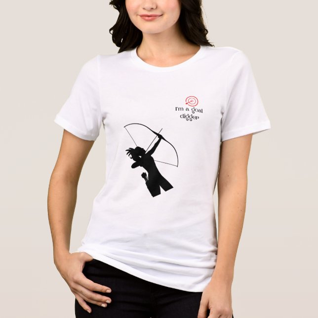 Goal Digger T-Shirt – Motivational Daisy Graphic  (Framsida)