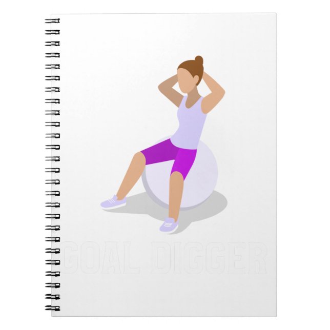 Goal Digger Woman Gym Anteckningsbok (Framsidan)
