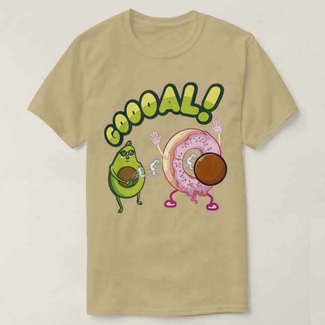 Goal Doughnut Hål Avocado Guacamole T Shirt (Design framsida)