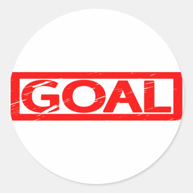Goal Frimärke Runt Klistermärke (Framsida)