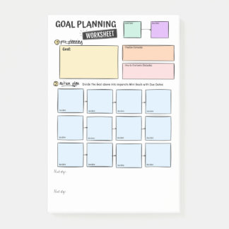 Goal planning Post-It Notes Block