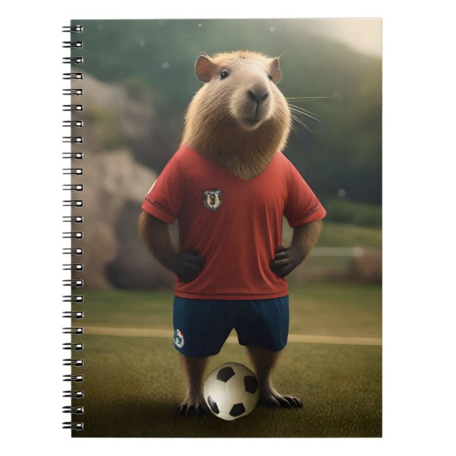 "Goal Scoring Capybara: The Ultimate Soccer Star!" Anteckningsbok (Framsidan)