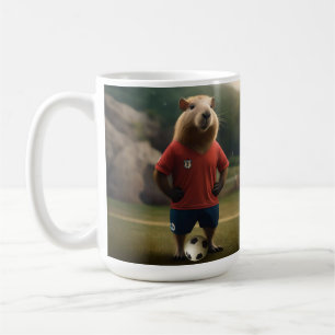 "Goal Scoring Capybara: The Ultimate Soccer Star!" Kaffemugg