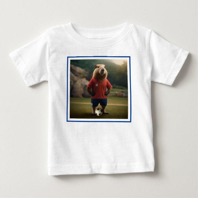 "Goal Scoring Capybara: The Ultimate Soccer Star!" T Shirt (Framsida)