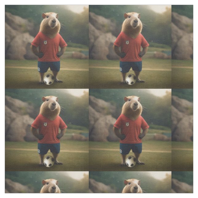"Goal Scoring Capybara: The Ultimate Soccer Star!" Tyg (Provkarta)