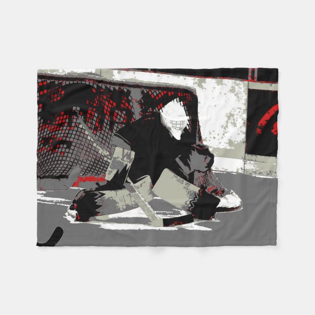 Goal Stopper - Ice Hockey Goalie Fleecefilt (Framsidan (Horisontell))