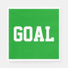 GOAL White Athletic Text On Sporty Bright Green Pappersservett
