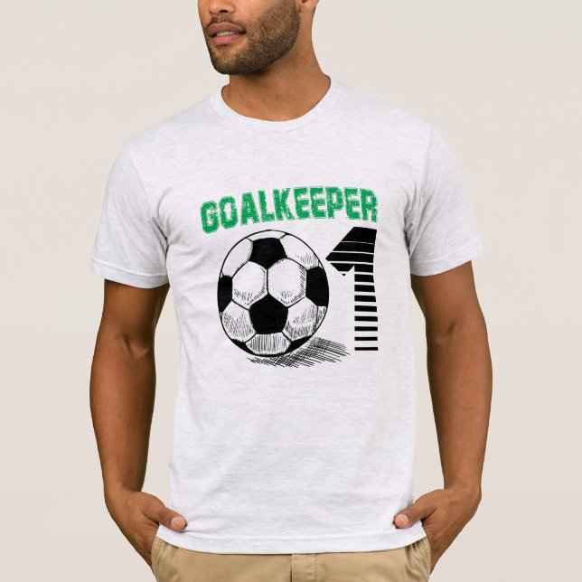 Goalhold.Soccer Ash Grått ’GOALKEEPER’ T-Shirt (Framsida)