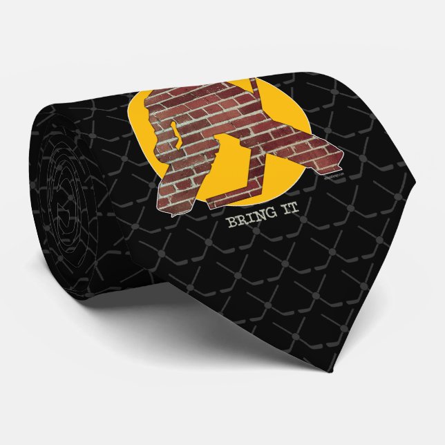 Goalie för tegelstenvägghockey slips (Rullad)