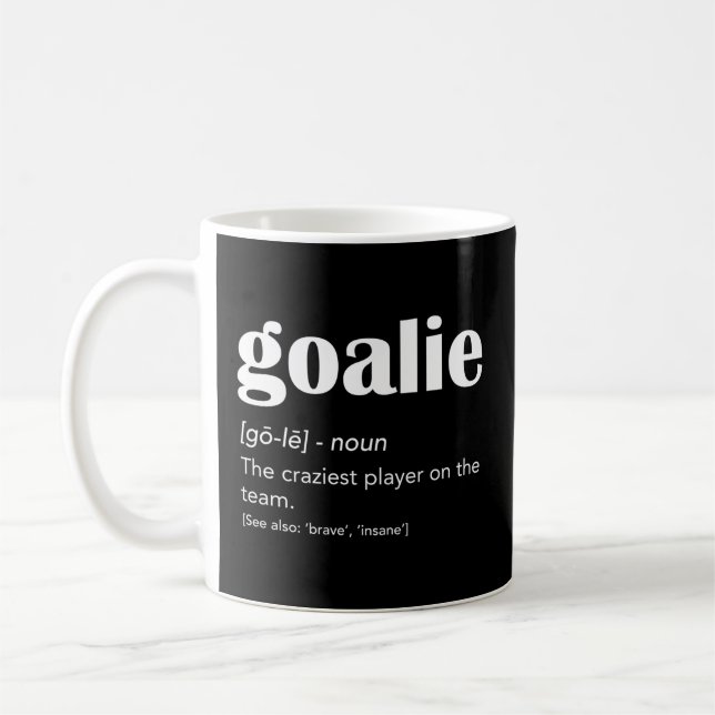 Goalie Gear Goalkeeper Definition Soccer Hockey Kaffemugg (Vänster)