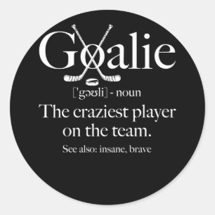 Goalie Gear Goalkeeper Definition Soccer Hockey Runt Klistermärke