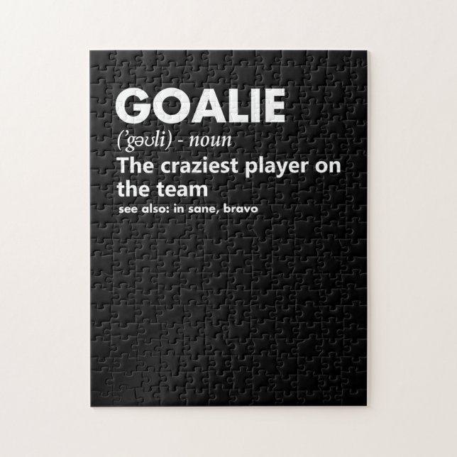 Goalie Goalkeeper Definition Soccer Hockey Pussel (Vertikal)