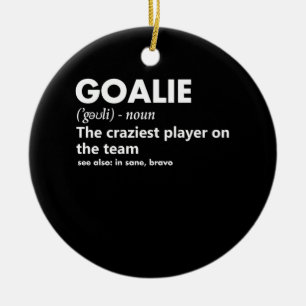 Goalie Goalkeeper Definition Socer Hockey Julgransprydnad Keramik