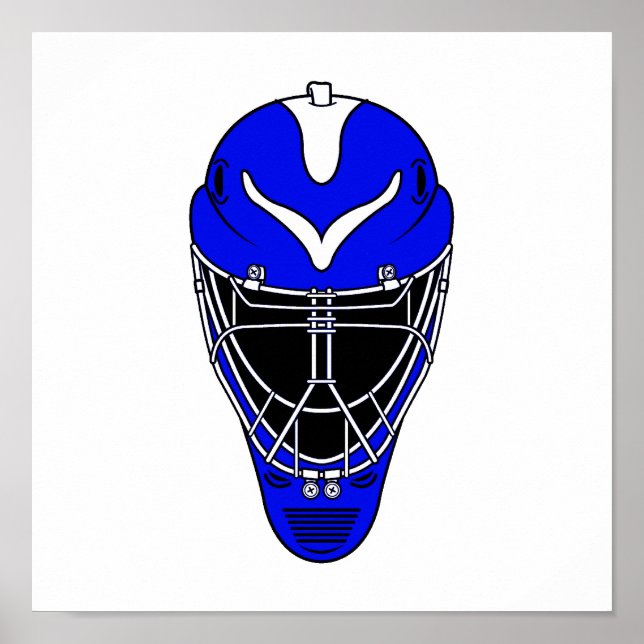 Goalie Helmet Blue Poster (Framsidan)
