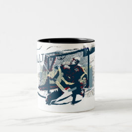 Goalie - Ice Hockey Player Två-Tonad Mugg