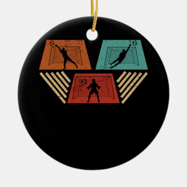 Goalie Idrottsman Goalkeeper Goalk Julgransprydnad Keramik (Framsidan)