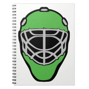 Goalie Mask Anteckningsbok Med Spiral