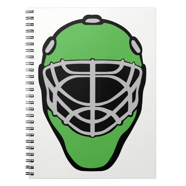Goalie Mask Anteckningsbok Med Spiral (Framsidan)