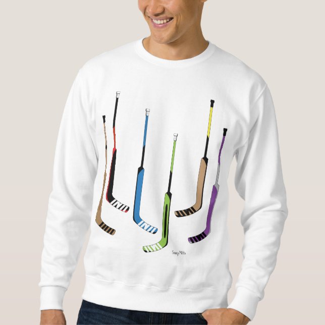 Goalie Sticks Hockey Sweatshirt (Framsida)