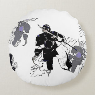 Goalies Sten! Hockey Player Rund Kudde