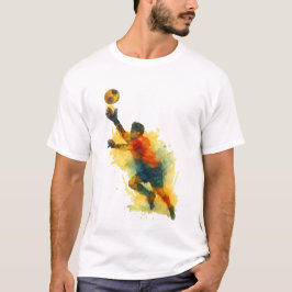 Goalkeeper Dive Tee - Watercolor Football Art Shir