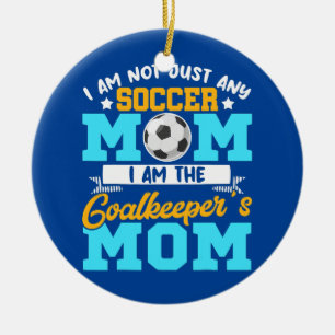 Goalkeeper Mamma = Fotboll Goalie Mamma Mors dag Julgransprydnad Keramik