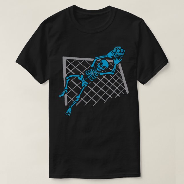 Goalkeeper Skeleton T Shirt (Design framsida)