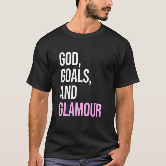 Goalmål och glamorcitat t shirt (Framsida)