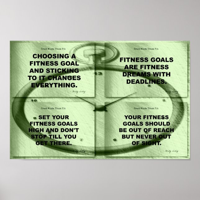 Goals Fitness Collage in Time Poster (Framsidan)